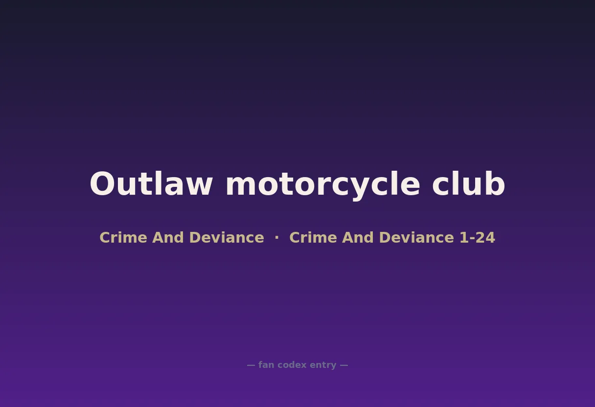 Outlaw motorcycle club